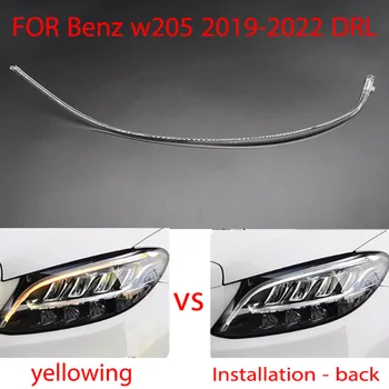 Световодная Плоча на Фаровете на Автомобила Ден за Спиране на Тръбата Летва Дневни Светлини За Mercedes-Benz C-Class W205 2019-2023 DRL