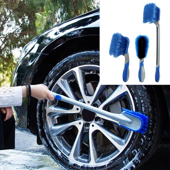 Четка за почистване на гуми от автомобили на прах, комбиниран инструмент за почистване на автомобили, Четка за колелата на автомобила