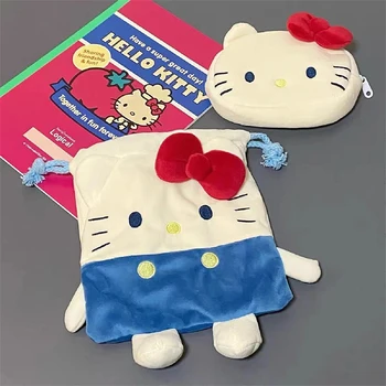 Чанта за съхранение на Sanrio Hello Kitty Cartoon Melody Pochacco Make Up, чанти дантела прозорци, преносима чанта, подаръци за момичета