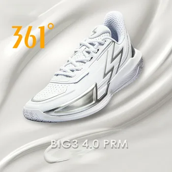 361 Градус НОВА мъжки баскетболни обувки BIG3 4.0 ЛНП Със Стабилна отскок, Кожена защита, Амортизация, Баскетболни Маратонки 672411110F