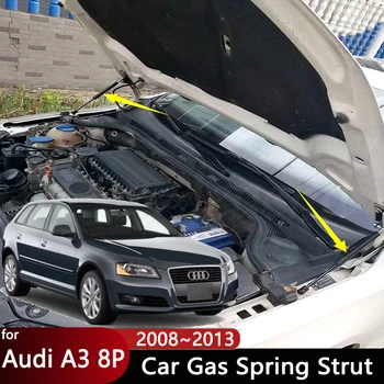 За Audi A3 Sportback Аксесоари 8P 2008 ~ 2013 Хидравличен прът на двигателя на автомобила Преден Амортисьор на предния капак Поддържаща стойка Кутия аксесоари