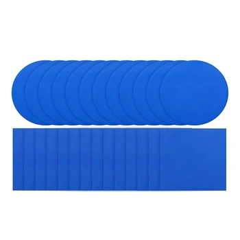 50 Самозалепващи PVC band-спин за басейна Ремкомплект Син PVC За басейни, Надуваеми изделия за лодки