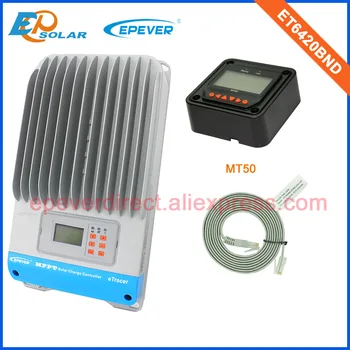 Контролер + MT50 дистанционно измерване на 60A 60amps Максимален фотоелектричния вход 190V EPEVER Слънчеви самостоятелни свързващи панели системен регулатор ET6420BND