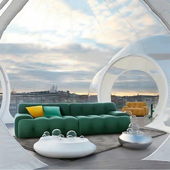 Италиански 3D Тъкан L-образен Диван за хола Nordic Квадратен Секционни Модулен Луксозен Диван Секционни Модерни мебели за дома Divano