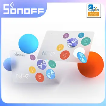 SONOFF NFC етикета на eWeLink Smart Home 215 Чип 540 Байта Смарт тагове за Бърз достъп Натиснете, за да стартирате интелектуалната сцена За телефони с поддръжка на NFC