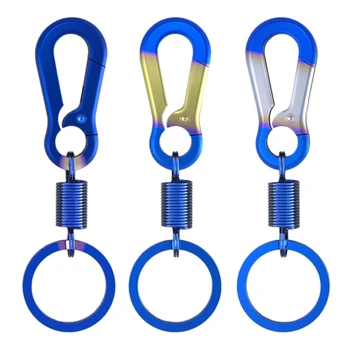2 елемента Кола ключодържател Прост Здрав карабинер с форма на пръстен за ключове Альпинистский кука от неръждаема стомана Мъжки подарък Авто Интериор G99D