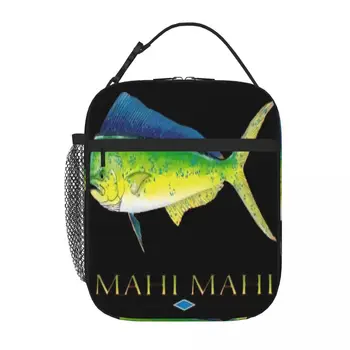 Mahi Mahi Fishing Дамски и мъжки есенни уникални чанти-хладилници за обяд, изолирано чанта, термосумка-хладилник