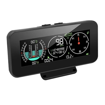 За всички автомобили M60 Автомобилен GPS HUD измерване на Скоростта, интелигентна инклинометр, дисплей скоростта на оф-роуд, наклон, на тангажа, Компас