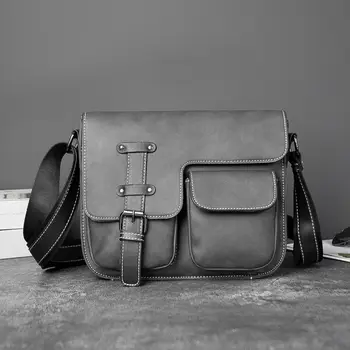 Водоустойчив мъжки чанти през рамо многослойни Износоустойчиви чанти за рамо през рамо Голям капацитет Ежедневни пътна чанта на едно рамо