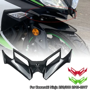 Аксесоари за мотоциклети ABS Пластмаса, преден аеродинамичен обтекател на крилото, пневматичен заден спойлер за Kawasaki Ninja 250/300 13-17