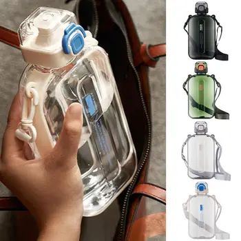 Преносима бутилка за пътуване, плоска бутилка за вода с обем 750 мл за къмпинг, излети на открито, директен кана за пиене, за спестяване на място в чантата за съхранение