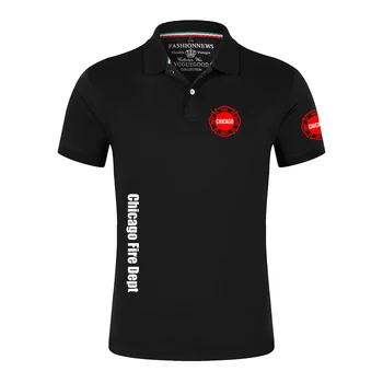 Мода за печат на екипа пожарникари-спасители 2023, нови мъжки летни обикновена тениска с къс ръкав, блузи, ризи поло