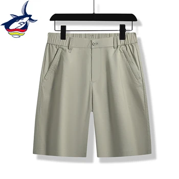 Модни шорти марка Tace & Shark, мъжки къси панталони от висококачествен памук, дишащи ежедневните Бизнес мъжки къси панталони, Разтеглив летни шорти 4XL