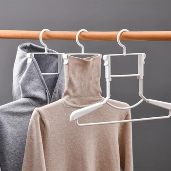 Есенно-зимни закачалка за сушене на пуловери с високо воротом, предотвращающая деформация, Закачалка за сушене на дрехи с високо воротом, Прибиращ се закачалка за дрехи
