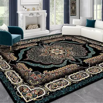 Лесен Луксозен персийски килим в стил ретро, голям размер, килими в американски стил, 160x230 см, за декорация на спалнята, Нощна зона, подложка за пода