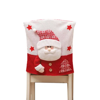 Коледни Столове Сладък Дядо коледа, Снежен човек Елен Седалките На Облегалката на Стола Меки Калъфи за Стол за Хранене, за Къща