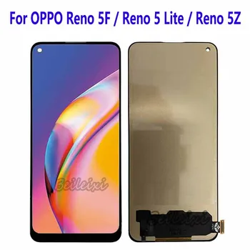 За OPPO Reno 5 F CPH2217/Reno5 Lite CPH2205 LCD Сензорен дисплей и Цифров Преобразувател В Събирането На OPPO Reno5 Z CPH2211