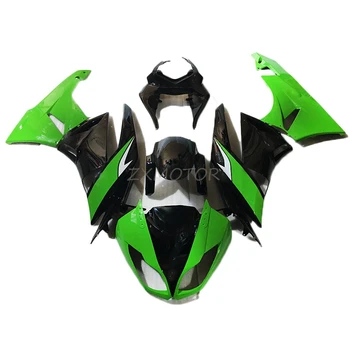 Комплекти обтекателей за цялото тяло Мотоциклет са Подходящи за 2009-2012 г. Kawasaki ZX6R Зелени Черен кожух, ZX6R 09-12 Инжекционный Автомобил XC46