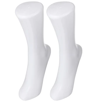 2 елемента Краката Чорап Манекен Краката Мухъл Дамски Чорапи Снимка Дисплей с Къси Крака Мухъл Подпори Жена Пръсти Дисплея на Сляпо Крака Модел
