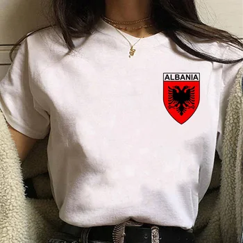 Албания тениска дамски забавни аниме тениски градинска дрехи за момичета