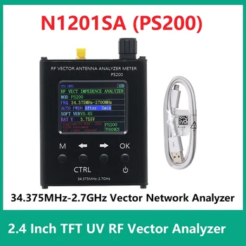 N1201SA + (PS200) 34,375 Mhz-2,7 Ghz 2,4-инчов Вектор мрежов анализатор TFT UV RF Тестер постоянна вълна SMA-K RF Анализатор