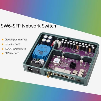 LHY Нов SW6-SFP Аудио Преминете HIFI С Напълно Водачи, захранвани от постоянен ток OCXO Кварцов Генератор на Постоянна температура