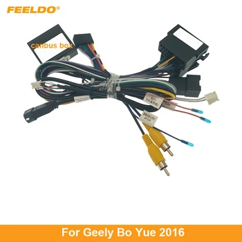 FEELDO Car Audio 16PIN DVD-Плейър Power Calbe USB Адаптер С Предавателна Canbus За Geely Бо, Заяви 2016 Stereo Plug Теглене на Кабели