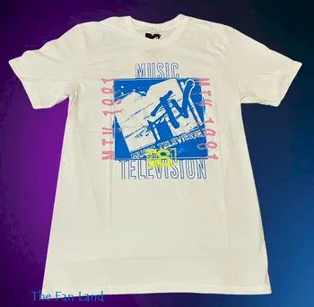Нова мъжки реколта на живо тениска с логото на MTV 1981 I want My Music