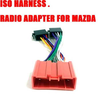 Biurlink ISO Теглене на Кабели Кабелен адаптер Женски Червен Конектор за радиото на автомобила на Mazda