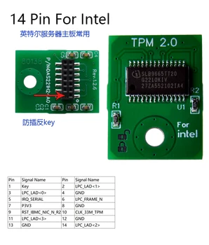 Модул за безопасност TPM TPM2.0 Процесор сигурност Доверен платформа модул