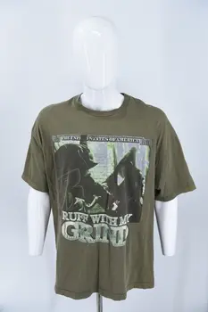 Реколта тениска Dmx Ruff на 1990-те години с надпис My Grind Рап Ruff Ryders, размер Xxl, маслина