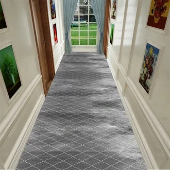 Модерни килими с бягаща пътека за дългия коридор за декориране на антре, домашни постелки за пода, луксозна подложка за оформяне на коридора в лоби бара, който може да се пере