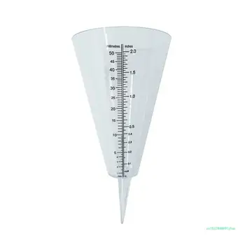 Декоративни градински дождемер Стилен инструмент за измерване на количеството на валежите е под формата на конус