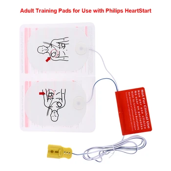1 Чифт лепенки за симулатори AED, Сменяеми накладки за обучение за оказване на първа помощ, универсален симулатор за възрастни