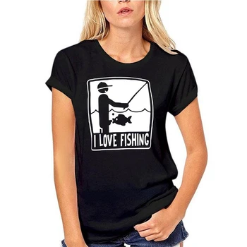 Обичам риболова! Angler до fisherman Carp Тениска с груба муха, Забавна Унисекс, Модна Тениска с къс ръкав и графичен дизайн Harajuku, Ежедневни тениски