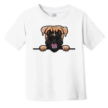Порода кучета-боксерки, тениска с дълъг ръкав за бебета и малки деца.