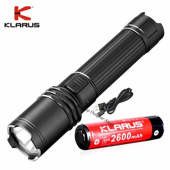Фенер KLARUS A1 PRO Максимална мощност 1300 лумена Обхват на лъча 230 м Акумулаторни фенери вградена батерия 18650 2600 mah