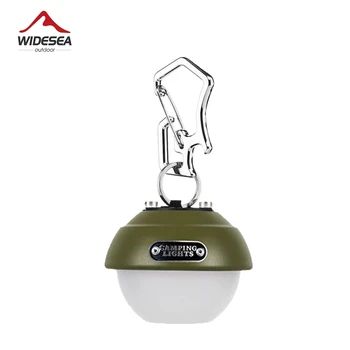 Лампа за къмпинг Widesea Мини-Led лампа за употреба на преносим окачване на куката, Водоустойчив Зареждане, Осветление, Раница, Палатка, Туристически аксесоари