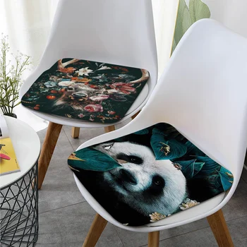 Мат с животни и цветя, възглавница за стол с скандинавски принтом, Комфортен офис столче за кола, Дишаща възглавници за дивана 45x45 см