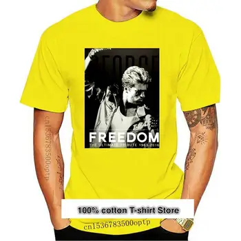Новата реколта тениска Джордж Майкъл Freedom 2021, мъжкият е черно-бяла ежедневни тениска на улицата дрехи S-3Xl
