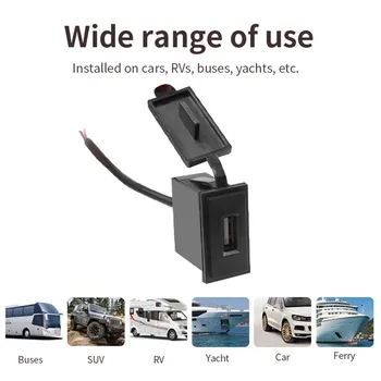 Едно гнездо USB-зарядно устройство 2.4 A 12v-24V За мотоциклет, Автомобил, камион, квадроцикла, лодки, автомобили и Автобуси, автобуси, адаптер за захранване 2.4 A, водоустойчив