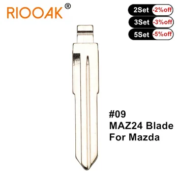 10 бр./лот метална заготовка за ключове KD Key Uncut Flip # 09 MAZ24 Универсален нож за дистанционно откидывания KD VVDI за Mazda