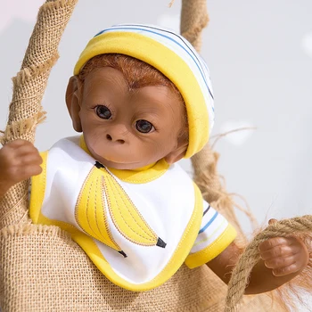 40 СМ Възстановената Маймуна Детски Орангутани Реалистична Мека На Допир Кукла С Меко Тяло, Сбирка от Художествени Подаръци за Възрастни