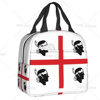 Чанта за обяд с флага на остров Сардиния, Мъжки и дамски Чанта с термоизолация, Италия, Сардиния, Маврите, Обяд-бокс за тази храна, чанти за пикник