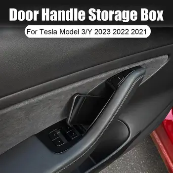 Вратата Чекмедже За Съхранение на Tesla Model 3 Y 2022 2023 2021 Кутия За Съхранение на каси за Врати Дръжки на Страничната Стекающийся Тава Скрит Организатор Car Interio O8S1