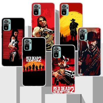 Red Dead Redemption 2 Мек Силиконов Калъф За Телефон Xiaomi Redmi Note 10 10S 11 11S 11T 9 9S 8 8T 11E 12 Pro Plus 9T 7 6 5 Калъф