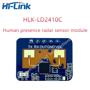 Безплатна Доставка HLK-LD2410C 5 бр./Лот високо-чувствителен Радарный Модул за Откриване на Присъствието на Човек 24G Интелигентен Превключвател Мм Вълни