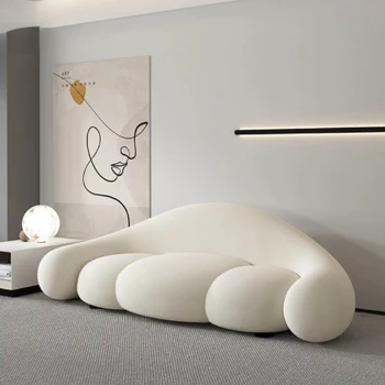 Лесно лукс и лекота Диван за хола модерен малък апартамент с творчески тенденцията на дизайн, дугообразный диван с нокти на мечка, индивидуалност