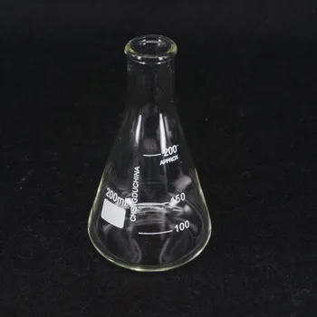 Лабораторни пособия от borosilicate стъкло с конична колба Эрленмейера обем 200 мл