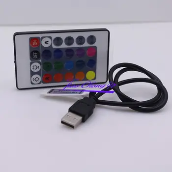 USB RGB контролер 5V 24V 24Keys IR дистанционно управление Led димер за 5V RGB Led